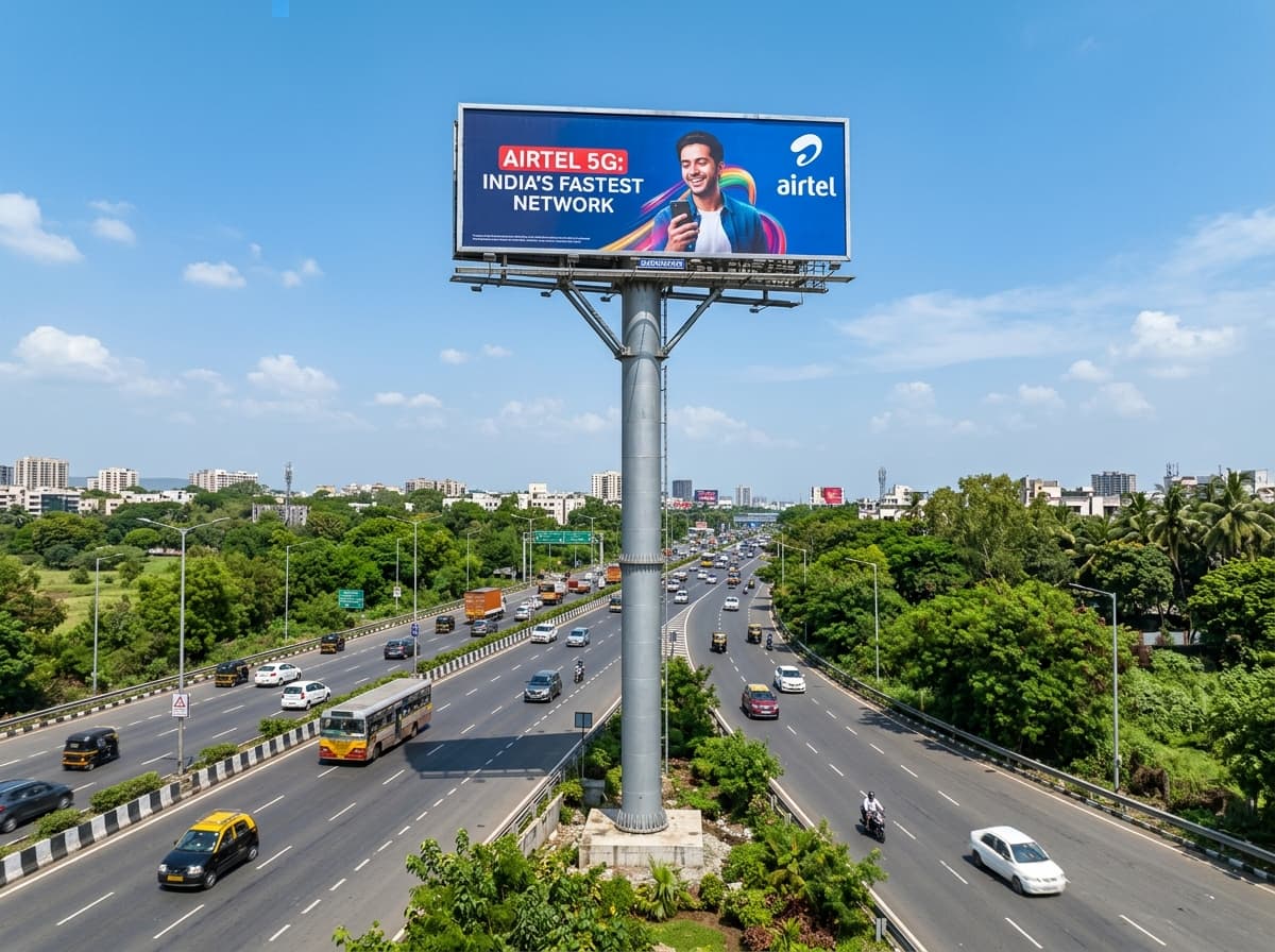 Unipole Billboard Advertising in Mumbai